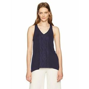 NWT Adrianna Papell  Racerback Shark Bite Top